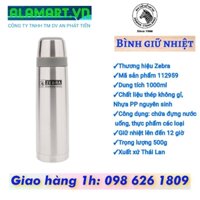 Bình giữ nhiệt Inox 1L Prima Zebra Thái Lan - 112959