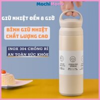 Bình giữ nhiệt inox 304, bình đựng nước phong cách Harajuku Nhật Bản cao cấp bền đẹp 500ml - MochiMono Store