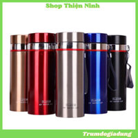 Bình Giữ Nhiệt Inox 304 Cao Cấp 1000ml, Bình 2 Lớp Đựng Nước Nóng Và Lạnh Cực Tốt Kèm Nắp Lọc Trà kèm Dây Treo