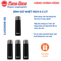 Bình giữ nhiệt inox 304 cao cấp Rạng Đông 0.5 lít, bình thủy giữ nhiệt BGN05ST2