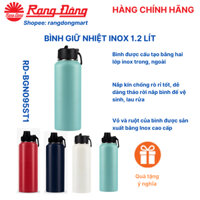 Bình giữ nhiệt inox 304 cao cấp Rạng Đông 1.2 lít, bình thủy giữ nhiệt BGN12ST1