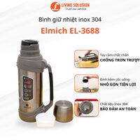 Bình giữ nhiệt inox 304 Elmich Bi thể tích 2,5 lít_tặng kèm 1 gioăng silicon Phích Giữ Nhiệt Cao Cấp