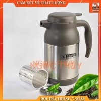 Bình giữ nhiệt Inox 304 zebra 800ml-1200ml có lưới lọc, quai và vòi rót - 112932|112933