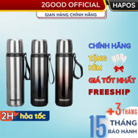 Bình giữ nhiệt Inox 750ml giữ nóng từ 8-10h, giữ lạnh từ 16-24h và không đổ mồ hôi 2GOOD X5 - HAPOS