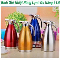 Bình giữ nhiệt inox cao cấp 2 lít Bình Giữ Nhiệt Nóng Lạnh (Bình 2L)