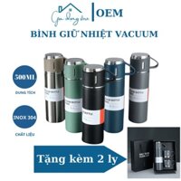 Bình giữ nhiệt inox cao cấp 500ml,tặng kèm 2 cốc VaCuum Flask