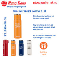 Bình giữ nhiệt inox cao cấp Rạng Đông 0.5 lít, bình thủy giữ nhiệt BGN05ST3.E
