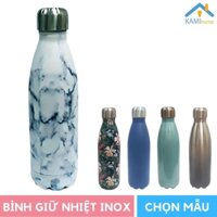 Bình giữ nhiệt inox giữ nóng lạnh hình Chai nước cá tính 500ml bình cốc inox cao cấp KMH 22032