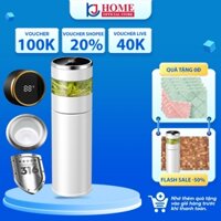 Bình giữ nhiệt KJ HOME 450ml - có khay lưới lọc trà, hiển thị nhiệt độ chạy pin,bình pha trà, Chất liệu Inox 316 cao cấp