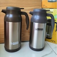 Bình giữ nhiệt lọc trà Inox Zebra 1.2L (quai và vòi rót) - 112411 - màu vàng đồng- mẫu mới 2023