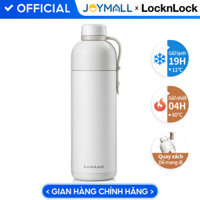 Bình giữ nhiệt Lock&amp;Lock Belt Bottle LHC4267 490ml - Hàng chính hãng có quai xách, miệng rộng có thể cho đá - JoyMall - Màu be - LHC4267IVY