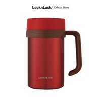 Bình Giữ Nhiệt Lock&Lock 500ml LHC4026 - Có Tay Cầm, Giữ Nóng Lạnh Lâu, Chống Rò Rỉ - Màu Đỏ/Đen - Hàng Chính Hãng