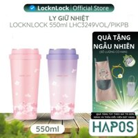 Bình giữ nhiệt Lock&Lock 550ml LHC3249 Chính hãng Inox 316L chống ăn mòn (phiên bản Peach Blossom) - HAPOS HOME
