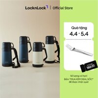 Bình giữ nhiệt Lock&Lock Easy Outdoor Vacuum Bottle 1.2L và 1.8L có nắp cốc và dây đeo vai