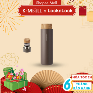 Bình giữ nhiệt Lock&Lock Flat nắp gỗ LHC4227 (WHT/BLK/RED/GRY) - 400ml