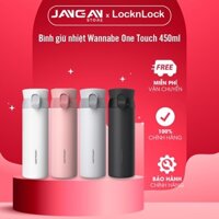 Bình giữ nhiệt Lock&Lock Wannabe One Touch 450ml -4 màu, nắp bật 1 chạm, giữ nhiệt nóng lạnh LHC3240 - Hàng Chính Hãng