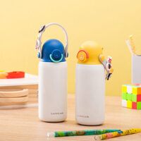 Bình Giữ Nhiệt LocknLock 350ML Kèm Sticker Ngộ Nghĩnh Cho Bé Lock&Lock DIY Strap Tumbler LHC3283BLU LHC3283YEL T2Cmall