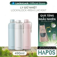 Bình giữ nhiệt LocknLock 490ml Chính hãng màu Pastel hiện đại, có quai xách, giữ nhiệt lâu LHC4267 - HAPOS HOME