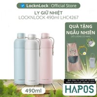 Bình giữ nhiệt LocknLock 490ml Chính hãng màu Pastel hiện đại, có quai xách, giữ nhiệt lâu LHC4267 - HAPOS KIDS