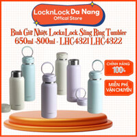 Bình Giữ Nhiệt LocknLock 650ML-800ML Sling Ring Có Quai Xách Cute Màu Pastel LHC4321-4322
