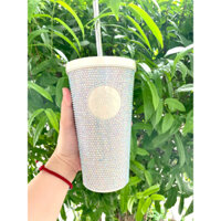 Bình Giữ Nhiệt, ly giữ nhiệt 𝐒𝐓𝐀𝐑𝐁𝐔𝐂𝐊𝐒 Cao Cấp đính đá Dung Tích 500ml Inox 304 Giữ Nhiệt 12h