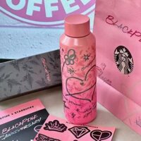 Bình giữ nhiệt màu hồng khớp 20oz hợp thời trang graffiti Blackpink Cốc không gỉ