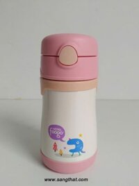 Bình giữ nhiệt mầu trắng hồng Thermos 330ml dành cho trẻ em.