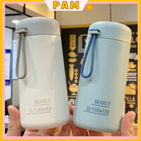 Bình Giữ Nhiệt Mini Inox 304 Cao Cấp 270ml Tiện Dụng, Cốc Giữ Nhiệt Nhỏ Gọn Phong Cách Hàn Quốc Có Quai Xách