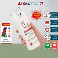 Bình giữ nhiệt mini Inox 304 cao cấp, bình nước cho bé đi học, nắp khóa an toàn, giữ nhiệt nóng lạnh 12h - LYLAC