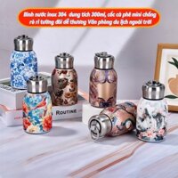 BÌNH GIỮ NHIỆT MINI NHIỀU HOẠ TIẾT CAO CẤP - DUNG TÍCH 300ML NHỎ GỌN, TIỆN LỢI, SANG TRỌNG