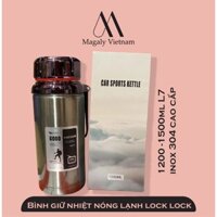 Bình giữ nhiệt nóng lạnh lock lock nắp kim cương chính hãng 1200-1500ml L7 inox 304 cao cấp - Magaly Vietnam