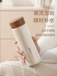 Bình giữ nhiệt nữ sinh nhan sắc cao 304 thép không gỉ sinh viên liền mang theo 2023 mới đơn giản pha trà cốc
