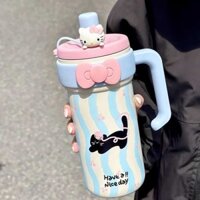 Bình Giữ Nhiệt Nữ Thép Không Gỉ Có Giá Trị Cao Lớp Lót Rơm Ice Master Cup Dung Tích Lớn Bụng Cốc Nam Nữ Sinh Nước