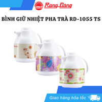 Bình giữ nhiệt pha trà Rạng Đông RD-1055 TS dung tích 1 Lít có lõi lọc trà, ruột thủy tinh giữ nhiệt lên tới 6 tiếng