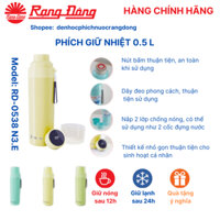 Bình giữ nhiệt Rạng Đông 0.5 lít 0538 N3.E. Bình giữ nhiệt nắp hiểm thị nhiệt độ thông minh
