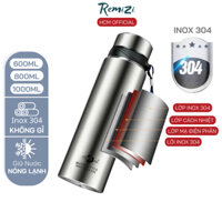 Bình Giữ Nhiệt REMIZI Bình Đựng Nước inox 304 600ml-1000ml BTC04 KHÔNG HIỆN NHIỆT