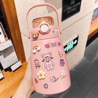 BÌNH GIỮ NHIỆT SIÊU CUTE CÓ KÈM STICKER TRANG TRÍ