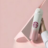 Bình giữ nhiệt Starbuck thermos hồng inox 304 - 450ml