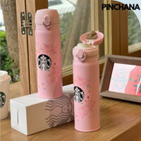 Bình giữ nhiệt Starbucks 500ml thiết kế hoa anh đào Sakura, bình nước phiên bản mới nhất 2023 Pinchana