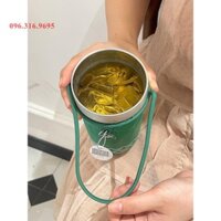 Bình giữ nhiệt Starbucks Take Away 600ml, Bình Nước kèm Quai Xách Qimato