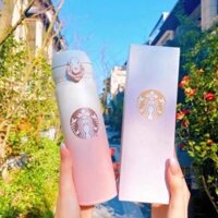 Bình giữ nhiệt STARBUCKS x THERMOS màu hồng Ombre Sakura