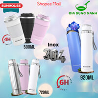 BÌNH GIỮ NHIỆT SUNHOUSE inox 304 (AN TOÀN CHO SỨC KHỎE ) đủ thể tích 500ML - 720ML - 920ML