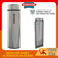 Bình giữ nhiệt Sunhouse KS-TU450I, dung tích 450ml, giữ nhiệt 6h, inox 304 cao cấp