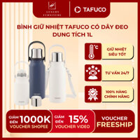 Bình giữ nhiệt Tafuco có dây đeo - Inox 316L dung tích 1L - Dành cho hoạt động ngoài trời