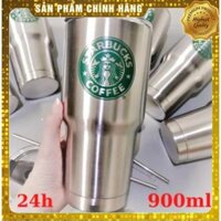 BÌNh GIỮ NHIỆT THÁI LAN ,Cốc giữ nhiệt Ly Giữ Nhiệt Yeti Thái Lan 900ml Kèm Túi Xách, 2 Ống Hút Và Cọ Rửa