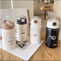 Bình giữ nhiệt thể tích 450ML có ống hút chất liệu inox 304 Bình nước Cốc giữ nhiệt GNMK ANMILY CUP