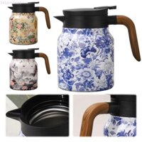 Bình giữ nhiệt trà hoa cổ điển LAVELVET, Ấm đun nước trà chống nhỏ giọt bằng thép không gỉ, Bộ lọc tích hợp Bộ lọc trà nóng Mini cách nhiệt phong cách Trung Quốc Văn phòng