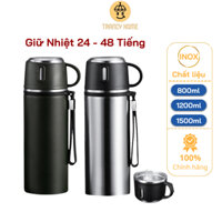 Bình Giữ Nhiệt Trancy Home Inox 316 Cao Cấp, Bình Giữ Nhiệt Pha Trà Dung Tích 600ml Kèm Lõi Lọc Trà, Nắp Làm Cốc BTC06
