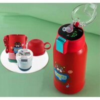 Bình giữ nhiệt trẻ em có ống hút, đo được nhiệt độ nước