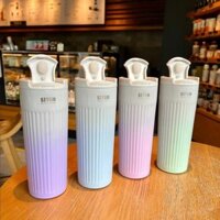 Bình Giữ Nhiệt Tyeso Seygm Inox 304 500ml Kèm Ống Hút Và Nút Đậy - Ly Giữ Nhiệt Cao Cấp Nắp Có Gioăng Chống Tràn - BNT